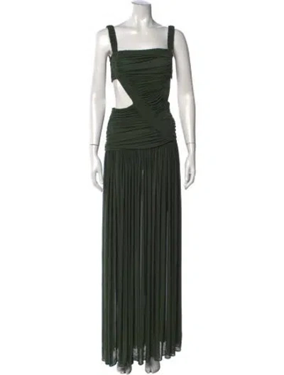 Pre-owned Christopher Esber Square Neckline Long Dress In Green
