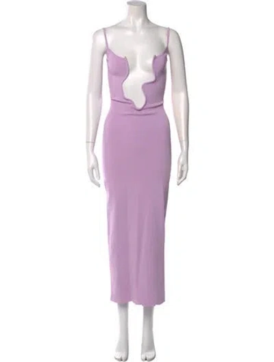 Pre-owned Christopher Esber Square Neckline Long Dress In Pink