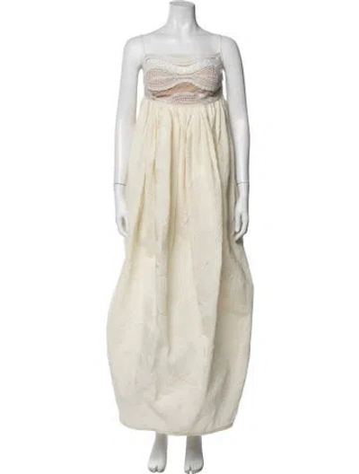 Pre-owned Christopher Esber Square Neckline Long Dress W/ Tags In Neutral