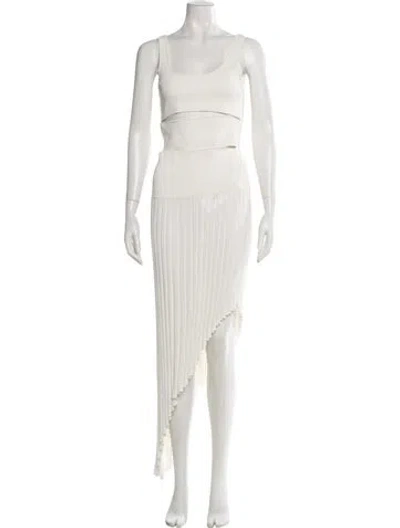 Pre-owned Christopher Esber Square Neckline Long Dress In White