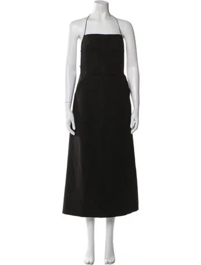 Pre-owned Christopher Esber Square Neckline Midi Length Dress In Gray