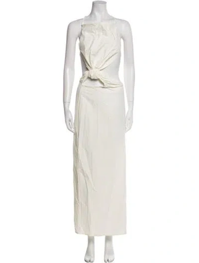 Pre-owned Christopher Esber Square Neckline Midi Length Dress W/ Tags In Neutral