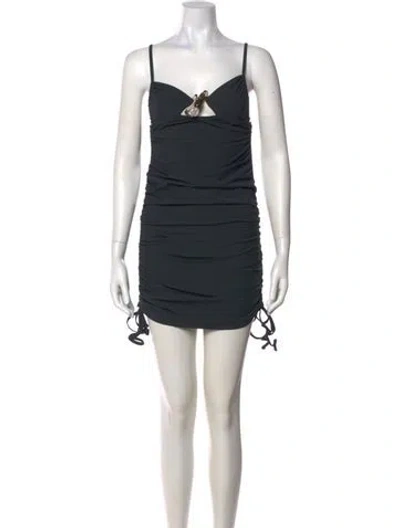 Pre-owned Christopher Esber Square Neckline Mini Dress W/ Tags In Black