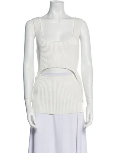 Pre-owned Christopher Esber Square Neckline Mini Dress In White