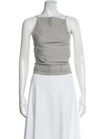 Pre-owned Christopher Esber Square Neckline Sleeveless Top W/ Tags In Brown