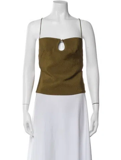 Pre-owned Christopher Esber Square Neckline Sleeveless Top In White