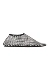 Christopher Esber Minette Crystal-embellished Mesh Ballet Flats In Black