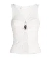 Christopher Esber Stone Cut-out Tank Top In White