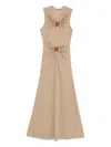 Christopher Esber Stone-detail Ruched Maxi Dress In Neutral