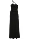 Christopher Esber Concave Stone One-shoulder Cami Maxi Dress In Black