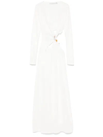 Christopher Esber Stone Maxi Dress In White