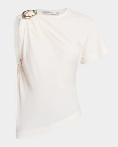 Christopher Esber Stone Pin Crewneck Tee In Multi