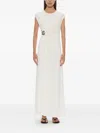 Christopher Esber Stone Ruched Tank Maxi Dress In White