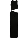 Christopher Esber Stone Sleeveless Tank Dress In Black