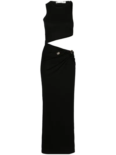 Christopher Esber Stone Sleeveless Tank Dress In Black