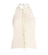 Christopher Esber Stone-trim Halterneck Top In White