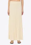 Christopher Esber Linen And Silk-blend Maxi Skirt In Ecru