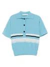 Christopher Esber Striped Knitted Polo Shirt
