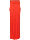 Christopher Esber Triple-waistband Straccio Knit Maxi Skirt In Orange