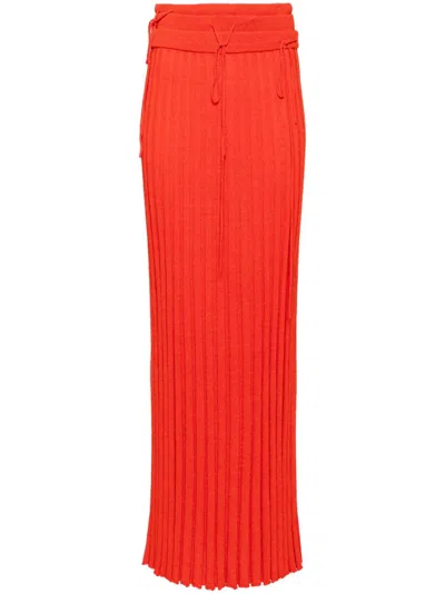 Christopher Esber Straccio Skirt In Orange
