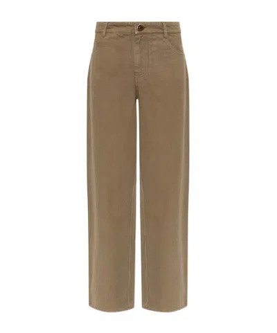 Christopher Esber Straight-leg Jeans With Belt Loops In Gold