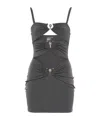 Christopher Esber Pierced-orbit Mini Dress In Black