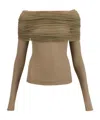 Christopher Esber 'off-shoulder Sonora Top In In Gray