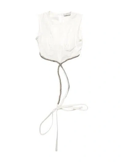 Pre-owned Christopher Esber Strapless Bodysuit In White