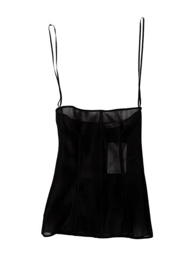 Pre-owned Christopher Esber Strapless Crop Top In Black
