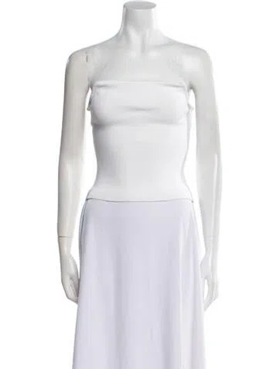 Pre-owned Christopher Esber Strapless Crop Top W/ Tags In White