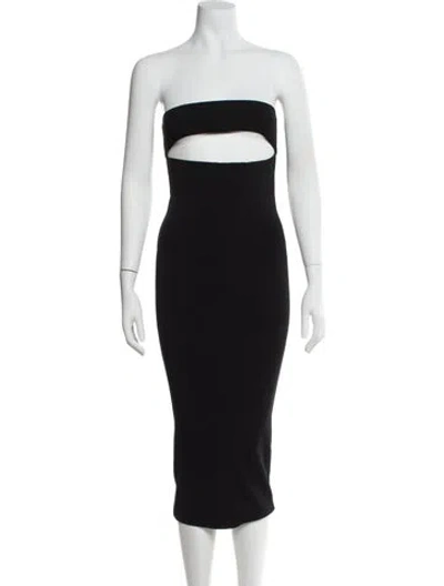 Pre-owned Christopher Esber Strapless Knee-length Dress In Blue