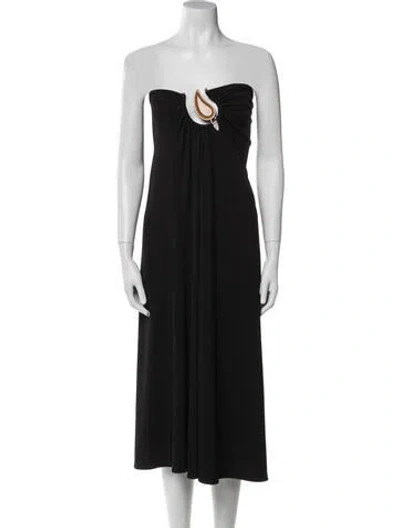 Pre-owned Christopher Esber Strapless Knee-length Dress In Blue