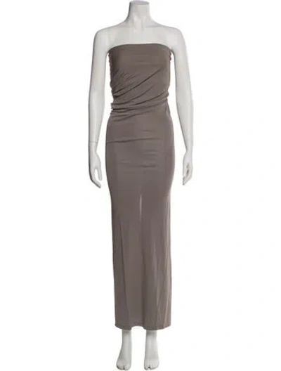 Pre-owned Christopher Esber Strapless Knee-length Dress In Neutral