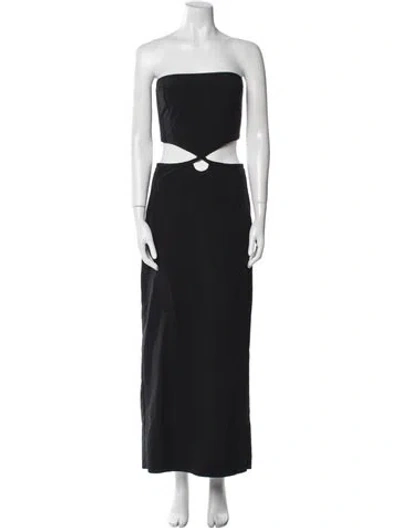 Pre-owned Christopher Esber Strapless Long Dress In Black