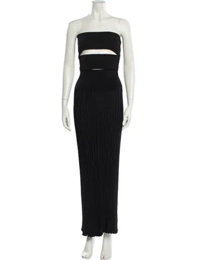 Pre-owned Christopher Esber Strapless Long Dress In Black