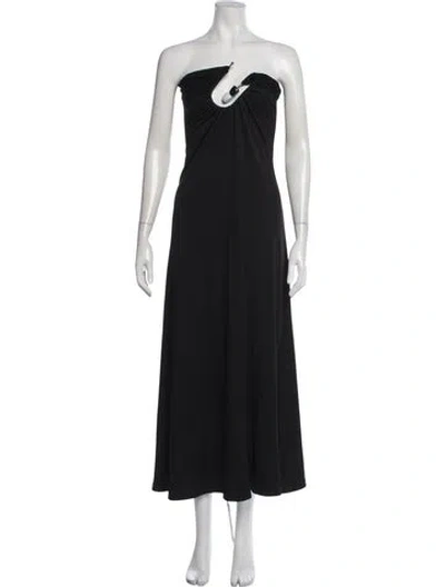 Pre-owned Christopher Esber Strapless Long Dress In Black