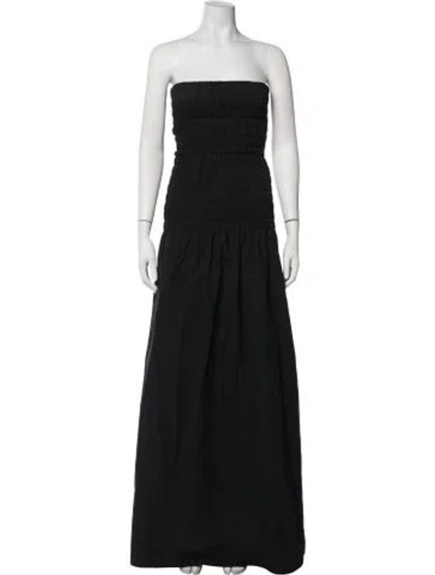 Pre-owned Christopher Esber Strapless Long Dress In Black