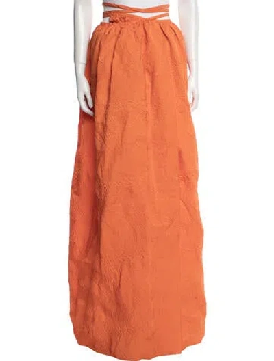 Pre-owned Christopher Esber Strapless Long Dress In Orange