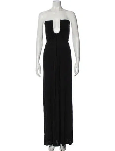 Pre-owned Christopher Esber Strapless Long Dress W/ Tags In Black