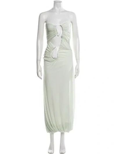 Pre-owned Christopher Esber Strapless Long Dress W/ Tags In Green