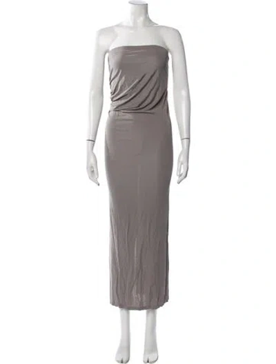 Pre-owned Christopher Esber Strapless Long Dress W/ Tags In Neutrals