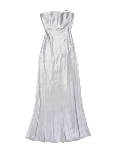 Pre-owned Christopher Esber Strapless Long Dress In White