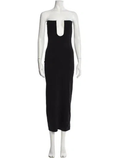 Pre-owned Christopher Esber Strapless Midi Length Dress In Black