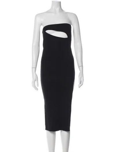 Pre-owned Christopher Esber Strapless Midi Length Dress In Blue