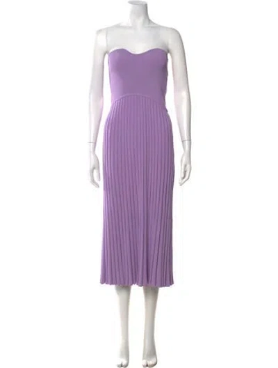 Pre-owned Christopher Esber Strapless Midi Length Dress In Purple