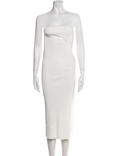 Pre-owned Christopher Esber Strapless Midi Length Dress W/ Tags In Neutral