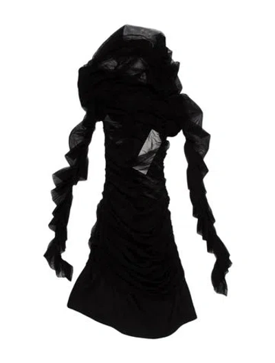 Pre-owned Christopher Esber Strapless Mini Dress In Black