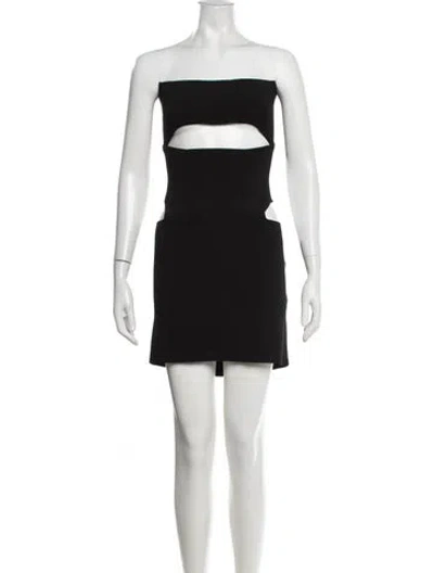 Pre-owned Christopher Esber Strapless Mini Dress In Black