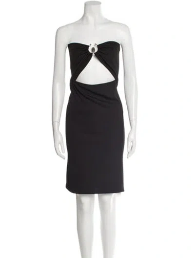 Pre-owned Christopher Esber Strapless Mini Dress In Gray