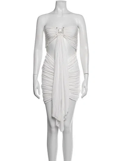Pre-owned Christopher Esber Strapless Mini Dress W/ Tags In White